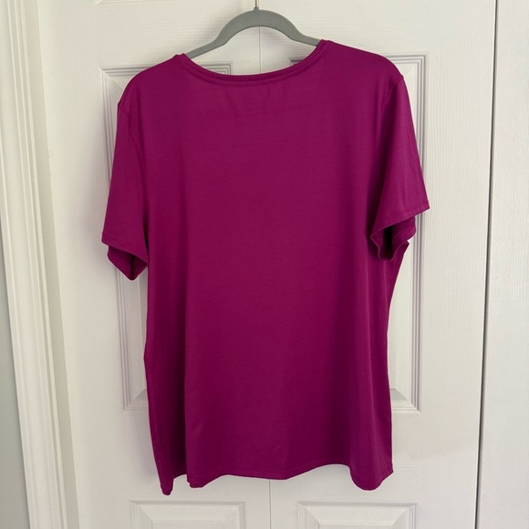 Athletic Works Dark Pink Relaxed Short Sleeve T-Shirt plus‎ size 20 - Picture 5 of 5